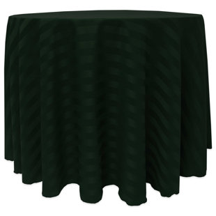 Ultimate Textile Satin Stripe Round Tablecloth