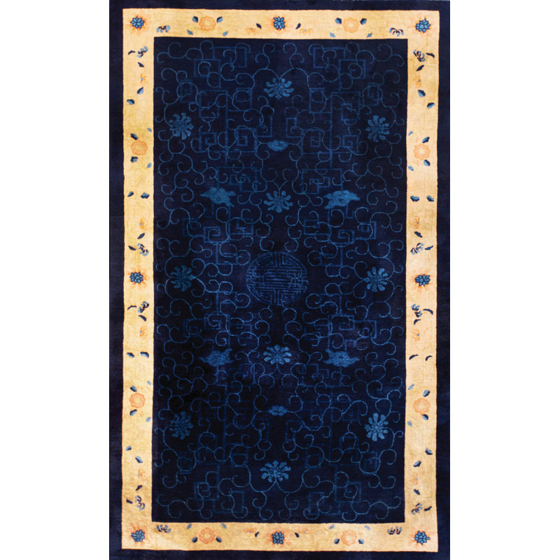 Antique Peking Hallway Runner Wool Blue Rug
