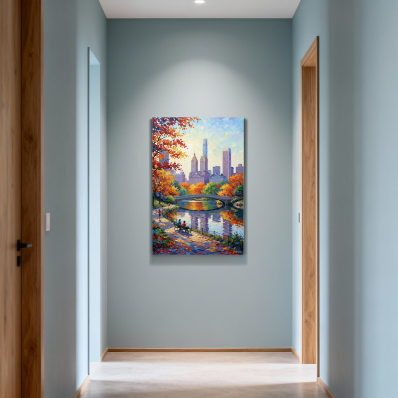 Paysage d'automne Paysage urbain Paysage urbain, H 30 po x l 20 po