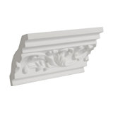 2-7/8 in x 2-7/8 in x 6 in Polyurethane Long Decorative Leaves Crown Moulding Sample