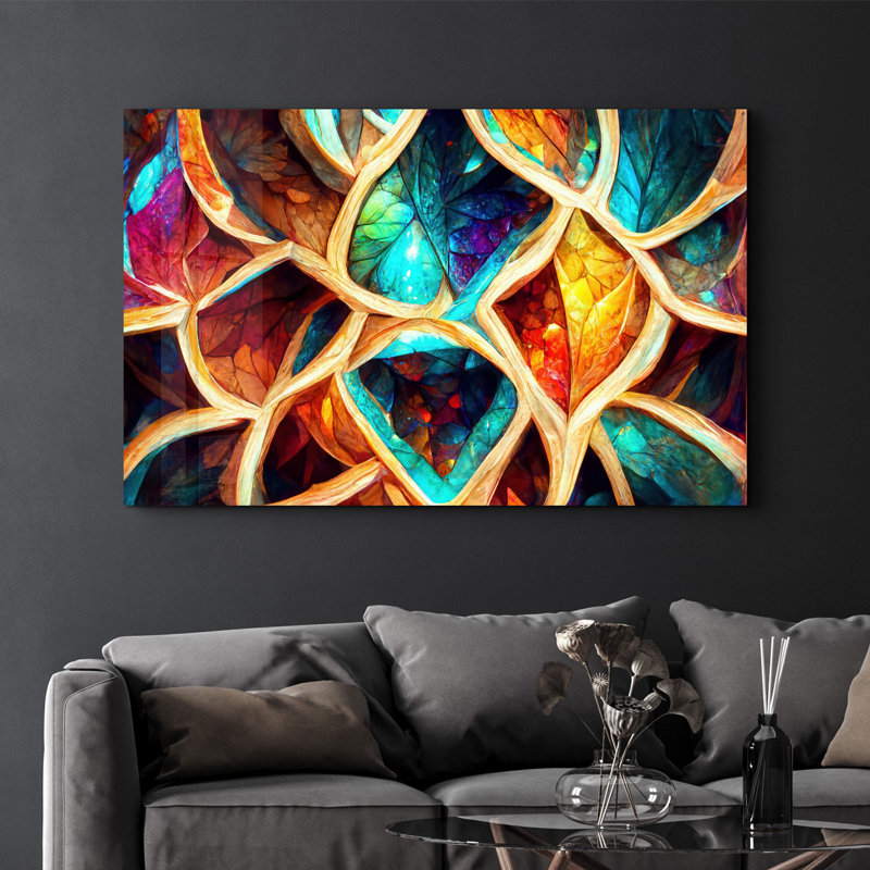Elegant Tempered Glass Wall Art Painting, 13.8 x 21.7 inches | 100% Tempered Glass, Thickness: 0.16 inches | UV Printed for Vibrant Colors | Perfect for Home Decor, Living Room, & Office Spaces