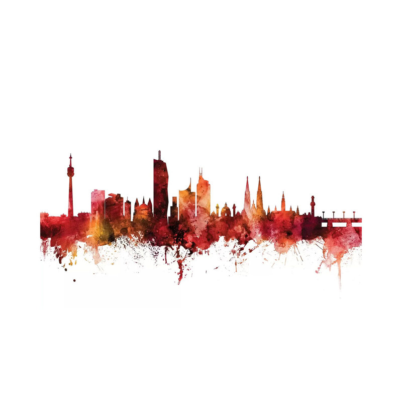 Vienna, Austria Skyline by Michael Tompsett - Wrapped Canvas Gallery-Wrapped Canvas Giclée, 20.32 cm H x 30.48 cm W