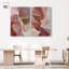Blush ribbons set Canvas Print Abstract Boho Art Set by Art Remedy, Silver Frame, 16 x 24-1066497205-1066497206