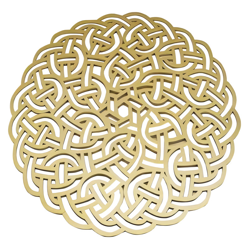 Napperons dorés en bois avec découpes élégantes pour les repas à l'intérieur et à l'extérieur et les décorations de Noël
