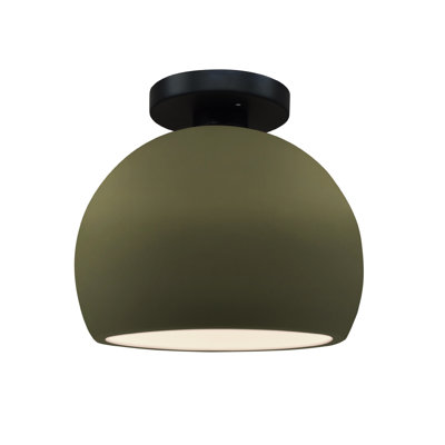 Single Light Ceramic LED Semi Flush Mount