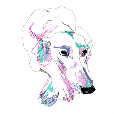 Veatch Casey Rogers Lurcher - reproduction d'art sur toile tendue