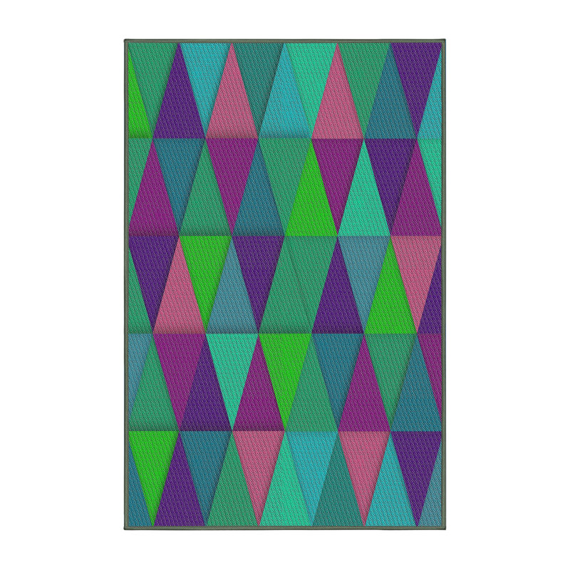 Tapis décoratif vert Pyne, Rectangle 5 pi x 8 pi