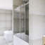 Porte de douche coulissante sans cadre l 56 à 60 po x H 60 po au fini nickel brossé-116985574