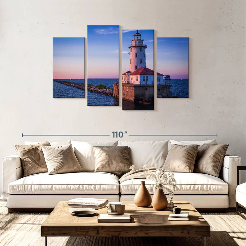 Aletra Chicago Harbour Light, H 48 po x l 75 po