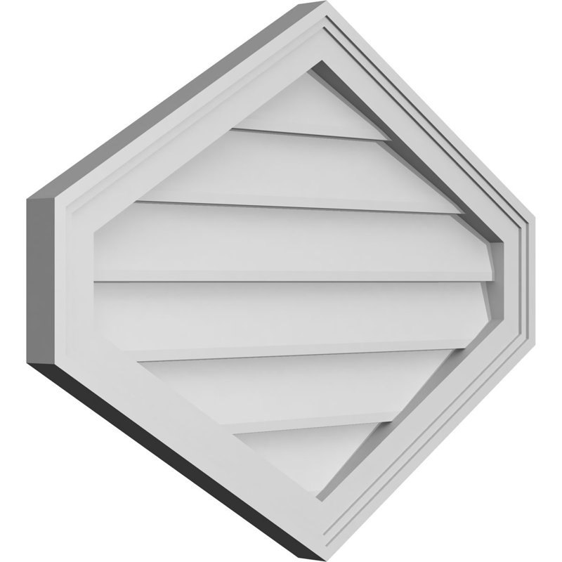 Ventilé vertical à pignon vertical 7/12 po, H 22 po x l 28 po x P 1,5 po