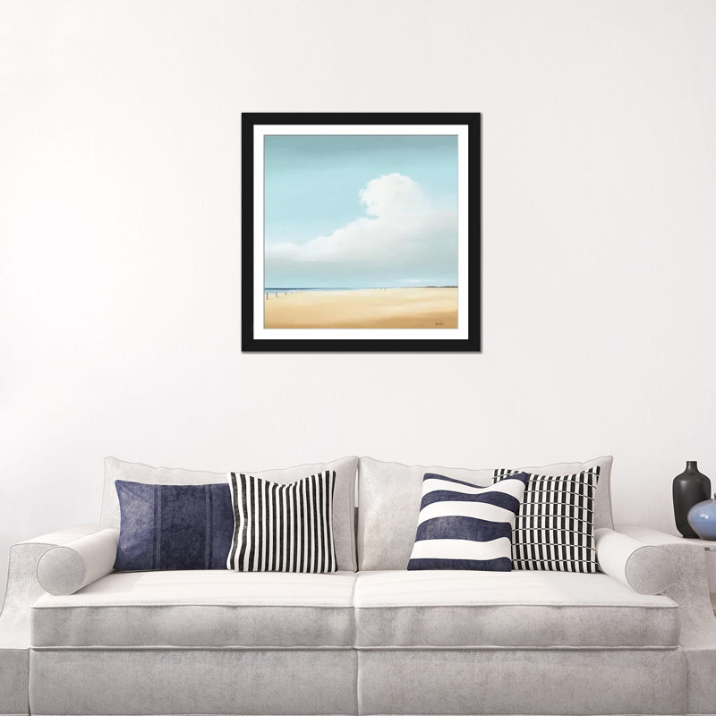 «Walking I», reproduction sur toile, Papier avec cadre noir, Blanc, H 24 po x l 24 po x P 1 po