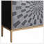 Console noire, grise et laiton