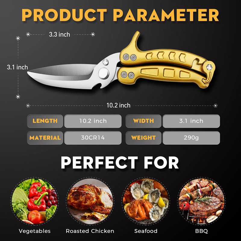 Ciseaux de cuisine tout usage Intexca