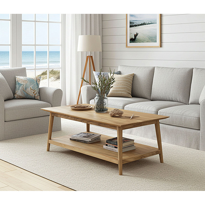 Offerman Solid Wood Coffee Table, Light Natural
