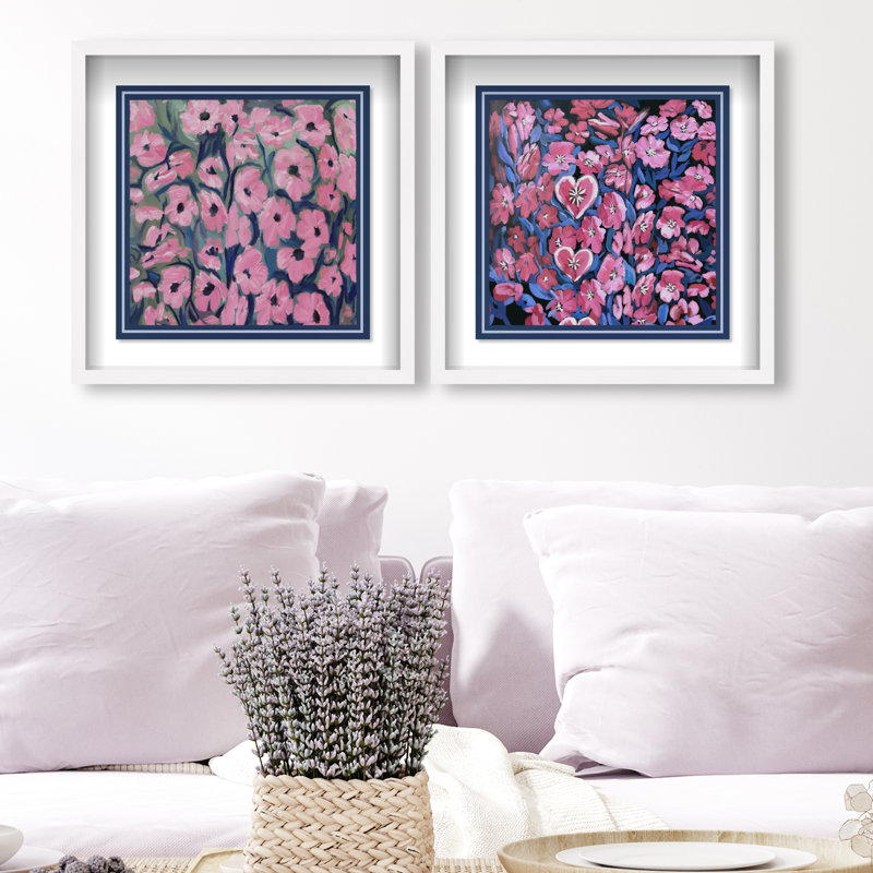 Forever Blooming Set Set by Oliver Gal, 63"H x 63"W, White Shadowbox