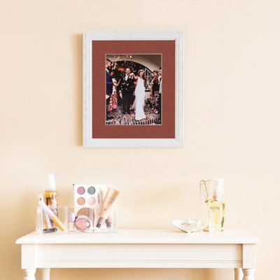 Cadre pour photo simple 18 po x 36 po en bois mat brun