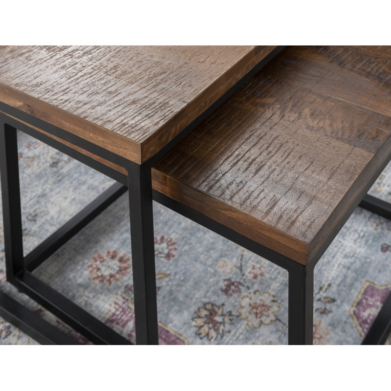 Ensemble de tables basses 3 pièces Cracraft, Noir