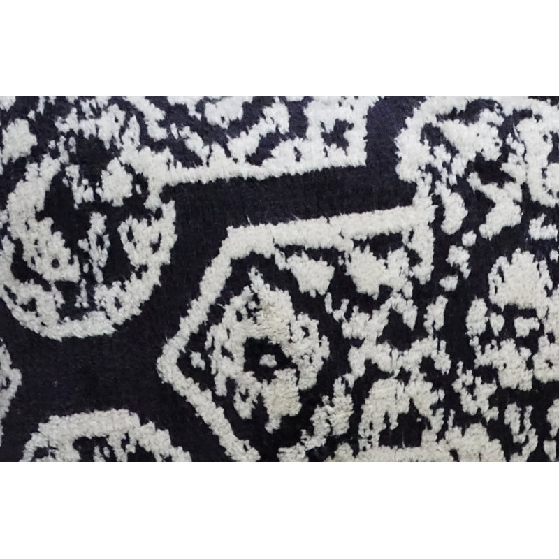 Embroidered Cotton Blend Throw Pillow