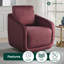 Fauteuil d'appoint pivotant à 360° Lauren en velours de 77 cm de large avec siège à ressorts ensachés-865284025