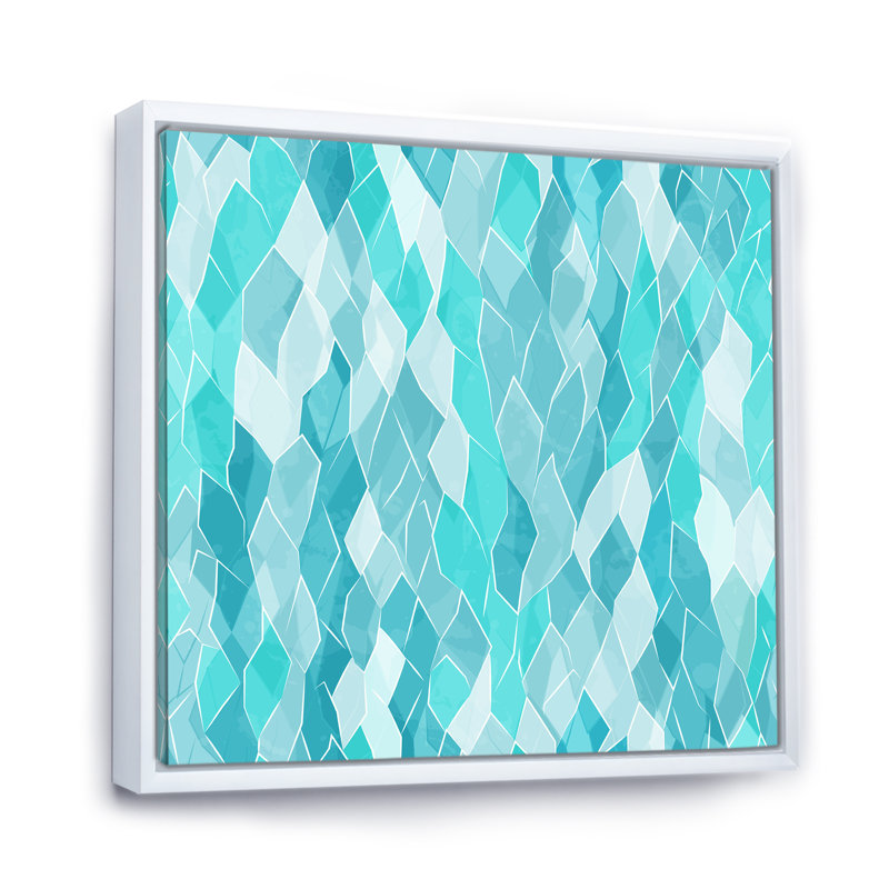 " Crystal Diamond Rhythm ", White Floater Framed, 16" H x 16" W x 1" D