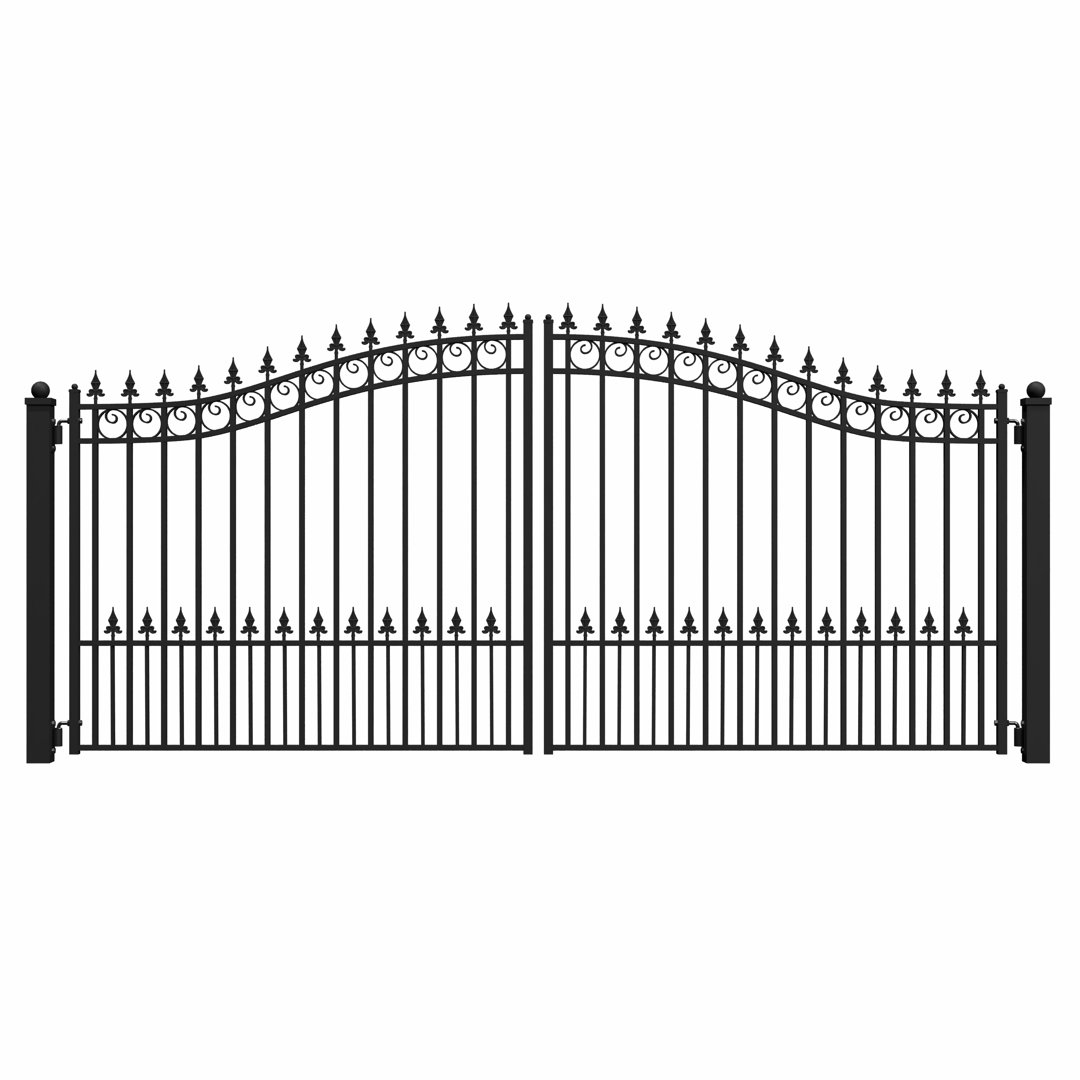 Steel Dual Swing Driveway Gate - PRAGUE Style ALEKO 