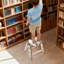 Escabeau transparent à 2 marches pour la bibliothèque intérieure et extérieure-963792654