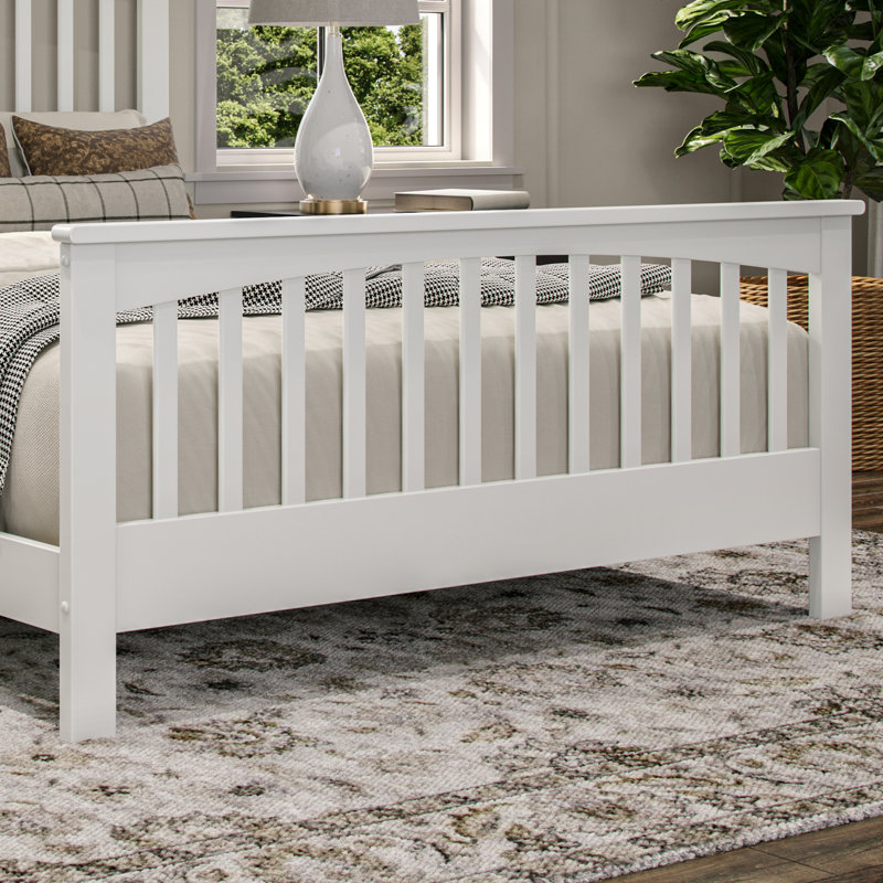 Lit de base Brooklyn avec pied de lit assorti, Blanc, Grand