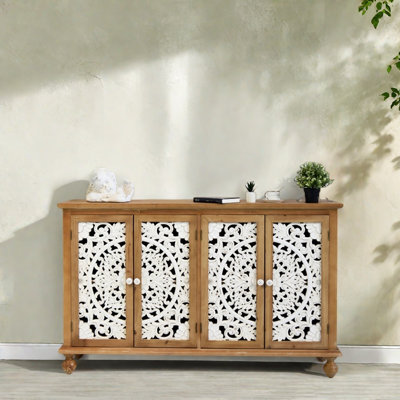 Carved Entryway Cabinet