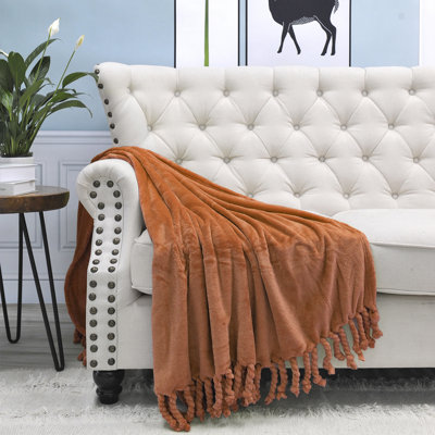 Braided Flannel Fleece Throw