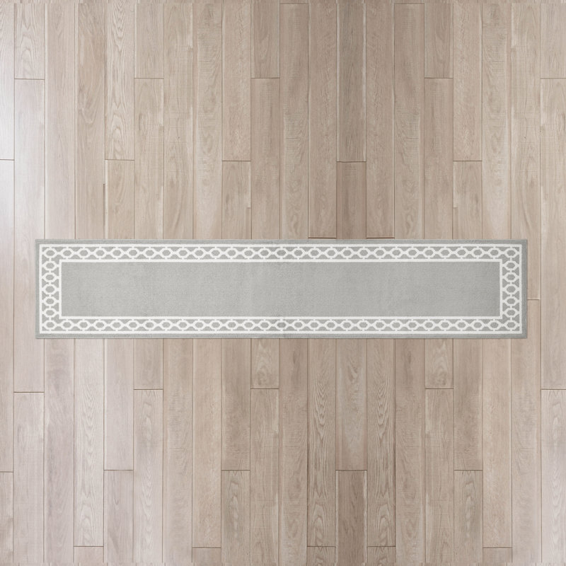 Jean Pierre New York Christine Border Machine Washable All Loop Tufted Rugs 1-Piece, Runner 2'6" x 10'