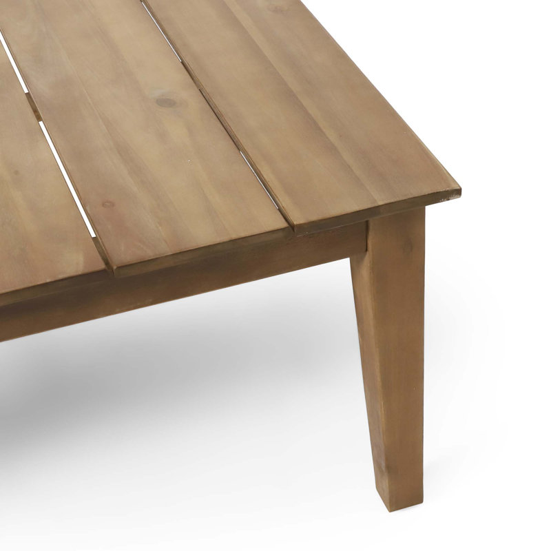 Table basse d'extérieur en bois d'acacia