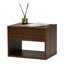 Table de chevet murale en noyer de deux - plateau spacieux et tiroir de décoration minimaliste moderne pour l'espace de vie