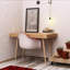 Bureau d'étude scandinave, chêne et blanc, 39,4 po x 29,1 po x 23,6 po | 100% panneau de particules enduit de mélamine, épaisseur: 0,7 pouce | Pieds en bois robustes, conception élégante de couleur unie, parfait pour les bureaux modernes et les espaces d'étude