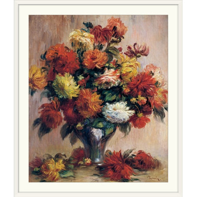 «Dahlias» par Pierre-Auguste Renoir, reproduction d'art