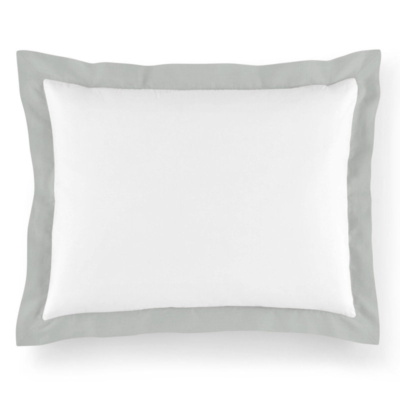 Mandalay Linen Cuff Sham, Mist, Euro