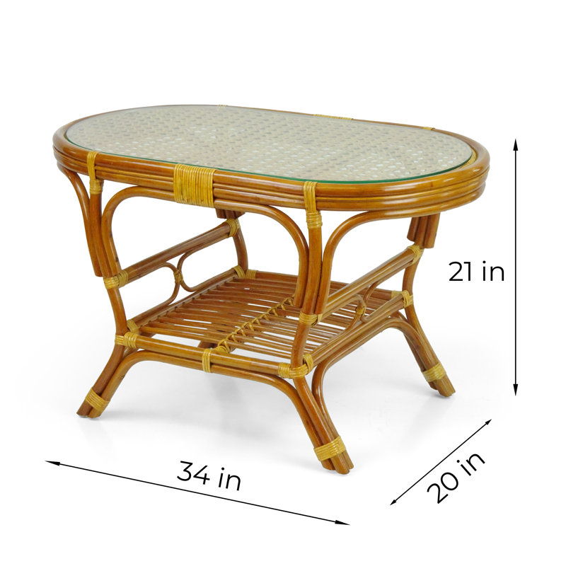 Glass Top Coffee Table, Colonial