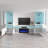 Azniv 110.2" Modern Entertainment Center with Electric Fireplace, High Gloss Finish, Media Storage-1500566986