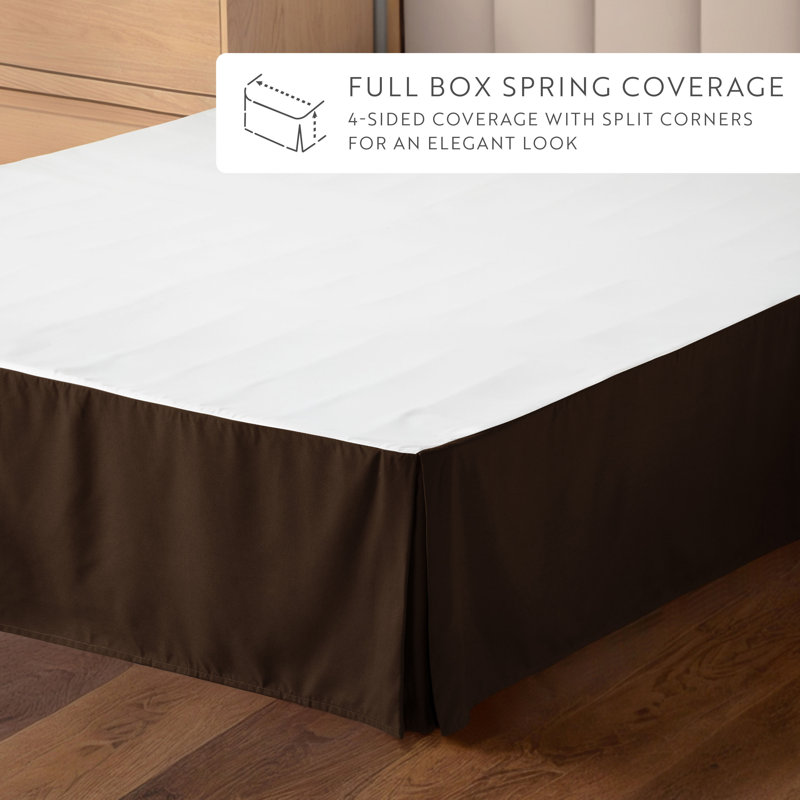 Becky Cameron 14" Tailored Bed Skirt, Chocolate, Full