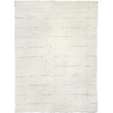 Moroccan Wool Geometric Area Rug in Gray