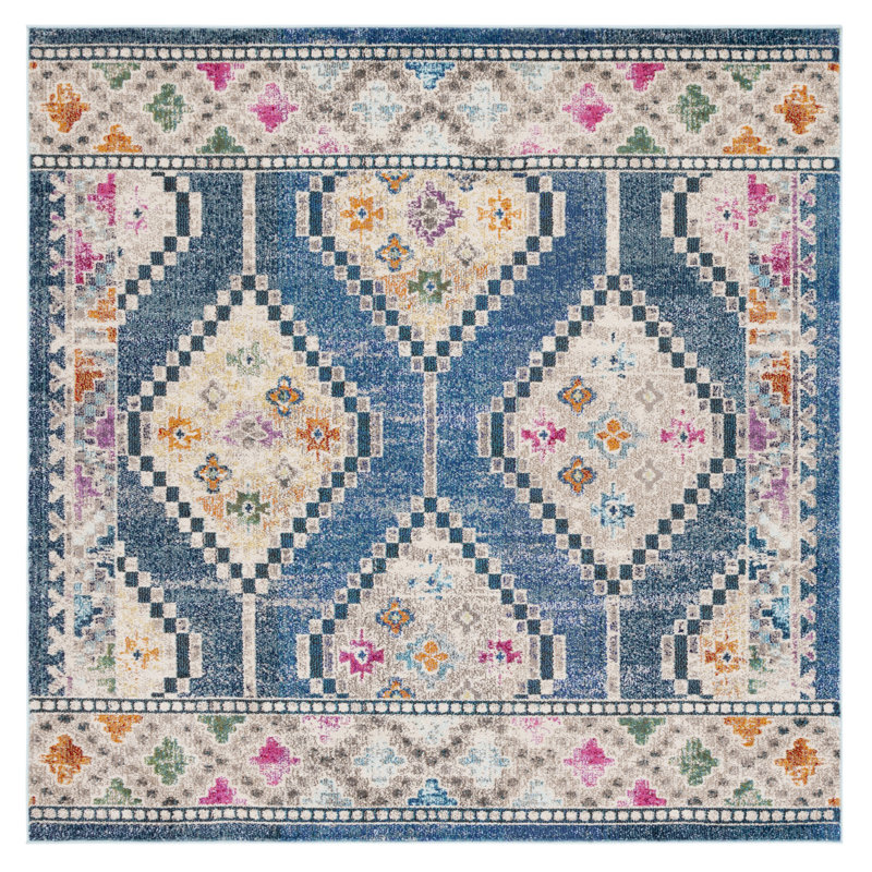 Ekam Performance Southwestern Rug, Square 6'7"