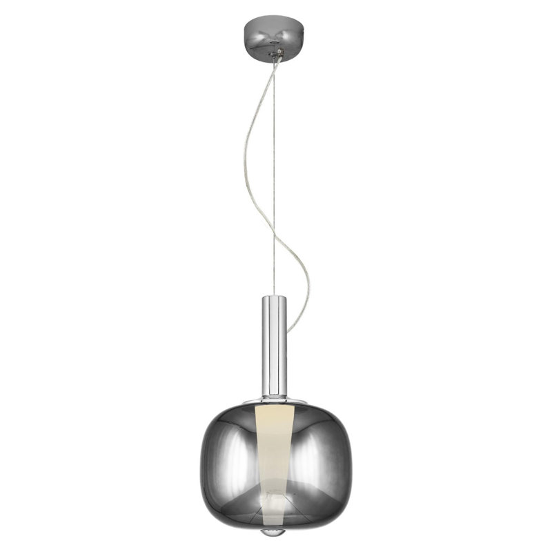 Elegant Chrome Chandelier, 4W LED, 11.0 x 47.2 inches, Metal Body with Glass Cap | 3000K Warm White Light | Perfect for Living Room, Dining Area & Entryway | Modern Design, Energy Efficient Lighting