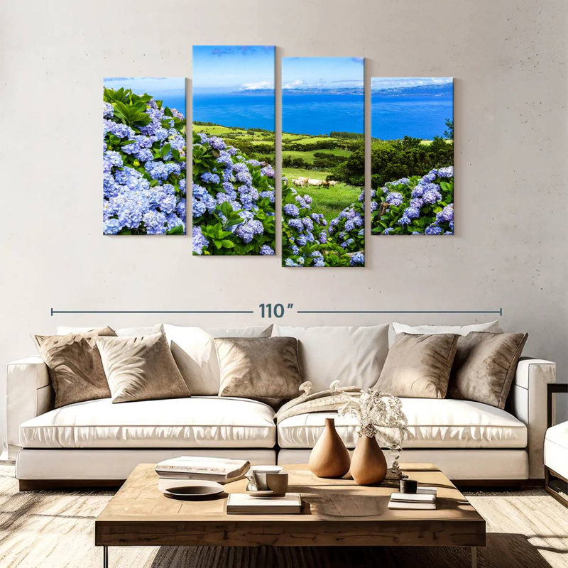 Harnek Madalena Valley Hydrangeas, 54" H x 84" W