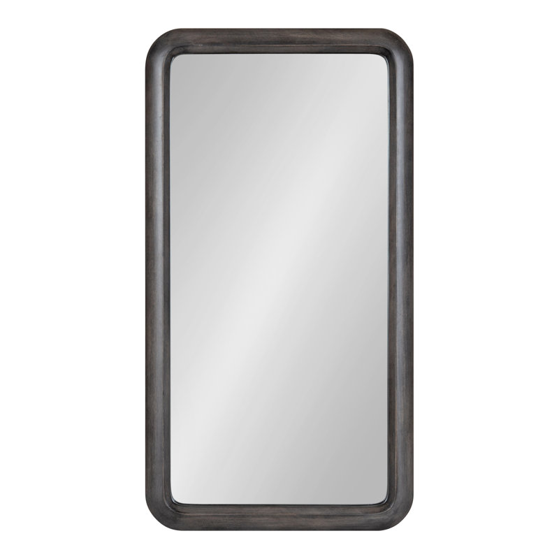 Miroir Anacleta Overmantel, H 32 po x l 17 po, Gris