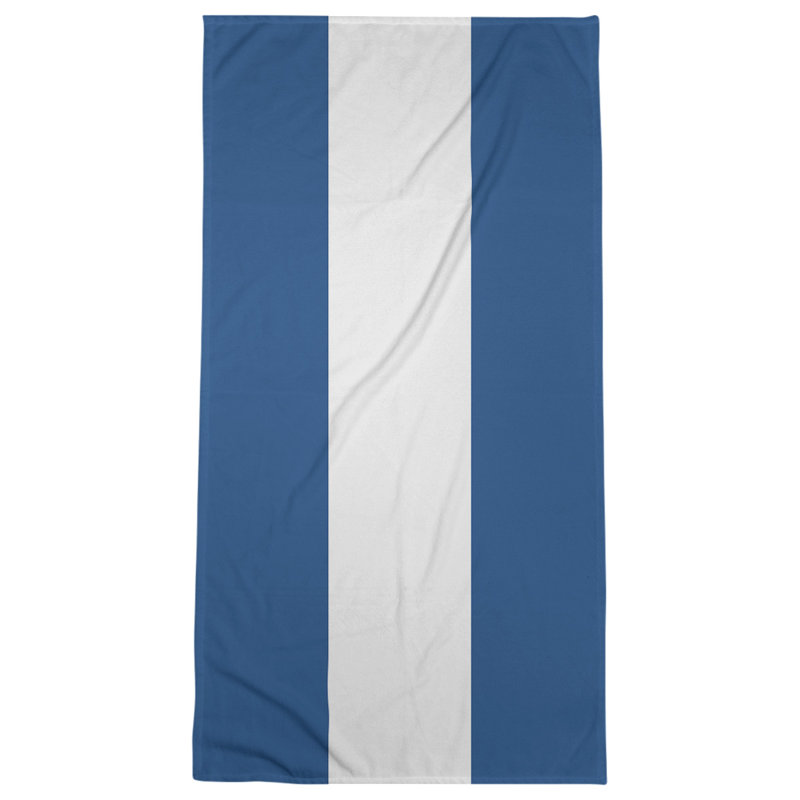 Beach Towel, Polyester/Cotton, Gold/Royal Blue/Gold