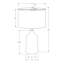 Lampe de table industrielle en béton avec interrupteur rotatif à 3 voies et abat-jour en lin beige-657562878-657562873