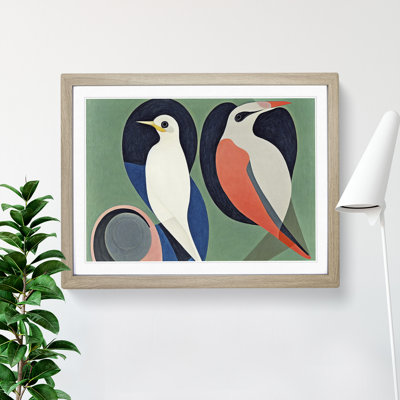 Two Abstract Birds - Framed Print
