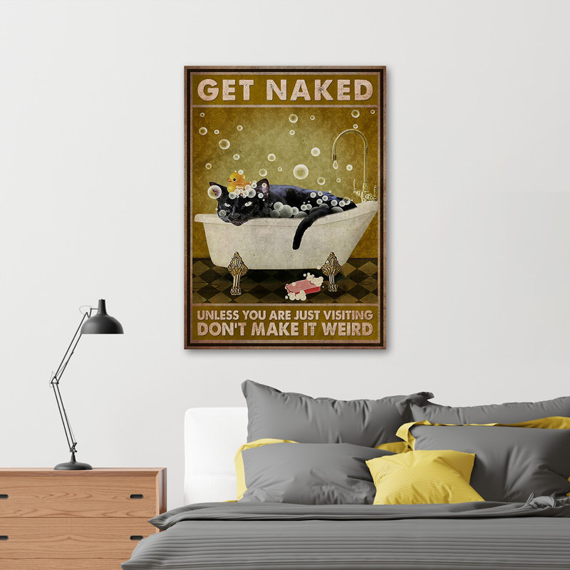 «Black Man On A Bath - Get N Nu», reproduction d'art graphique sur toile tendue, H 36 po x l 24 po x P 2 po