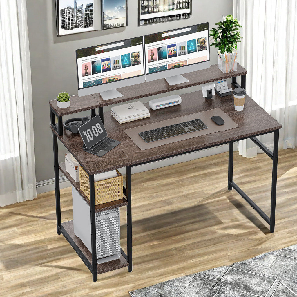 Wynnfield 120cm W Rectangle Writing Desk with Hutch