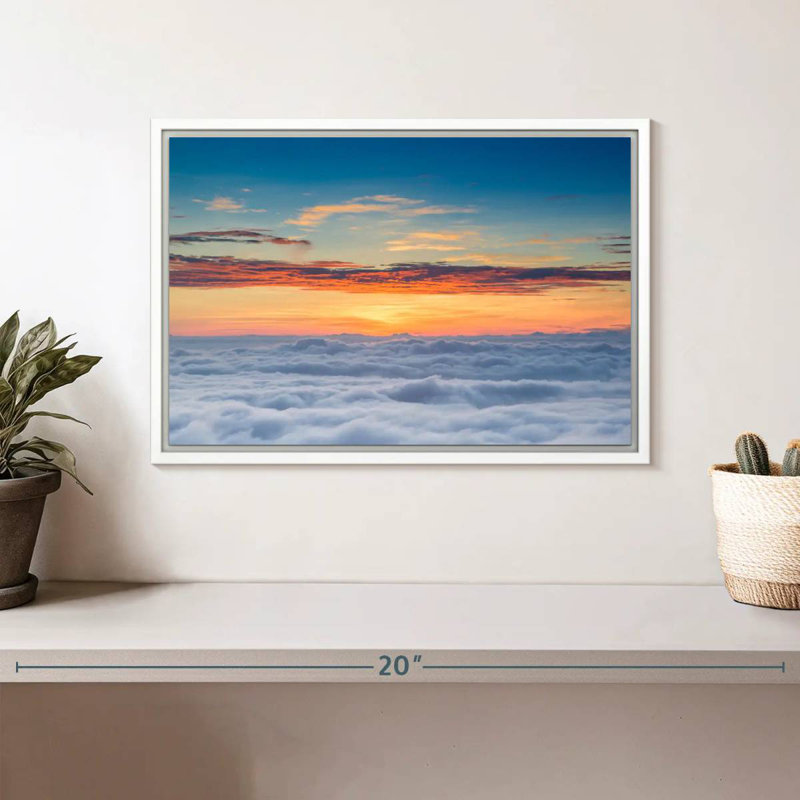 Sunscape Cloudscape, Cadre flottant blanc, 13 po x 9 po