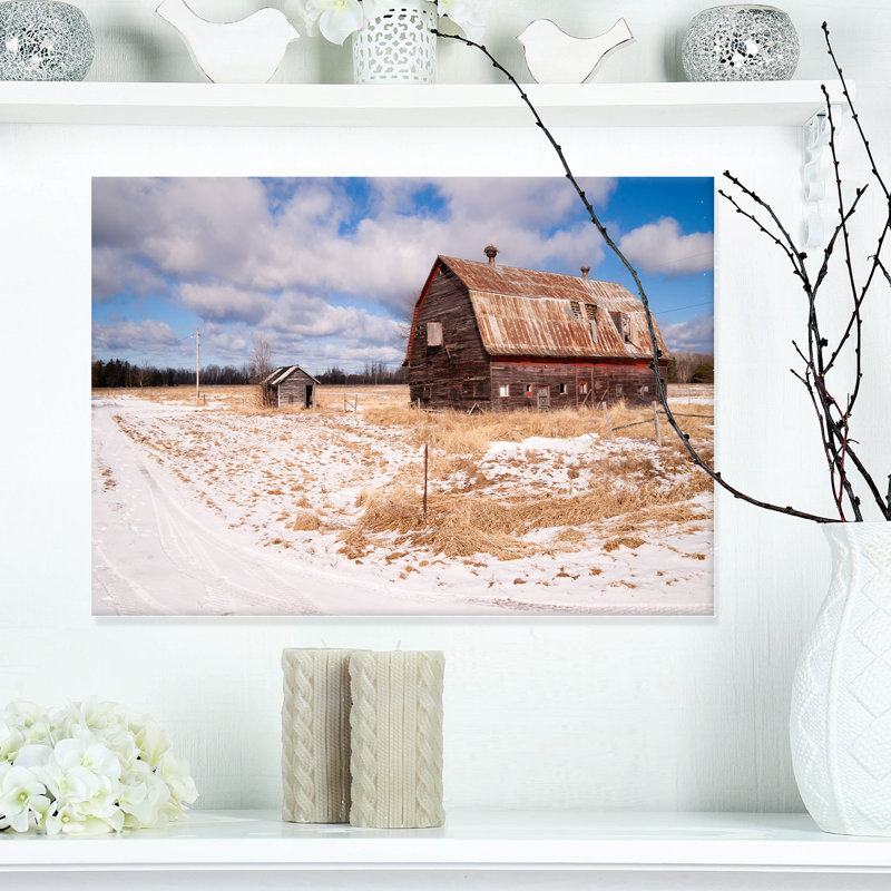 " Farm Field Barn Ranch " Print, 12" H x 20" W x 1" D